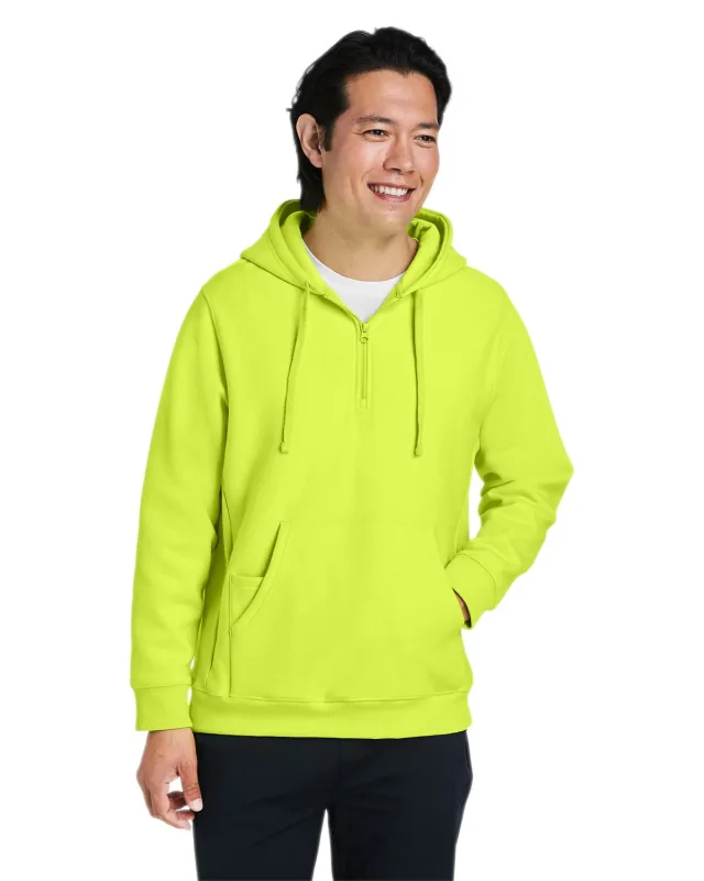 Team 365 Unisex Zone HydroSport  Heavyweight Quarter-Zip Hooded Sweatshirt — view 4