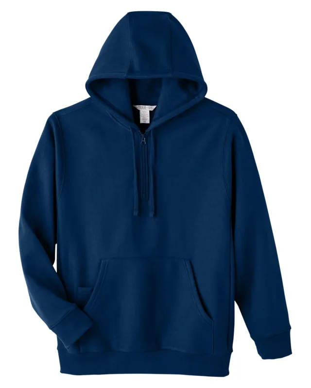 Team 365 Unisex Zone HydroSport  Heavyweight Quarter-Zip Hooded Sweatshirt — view 43