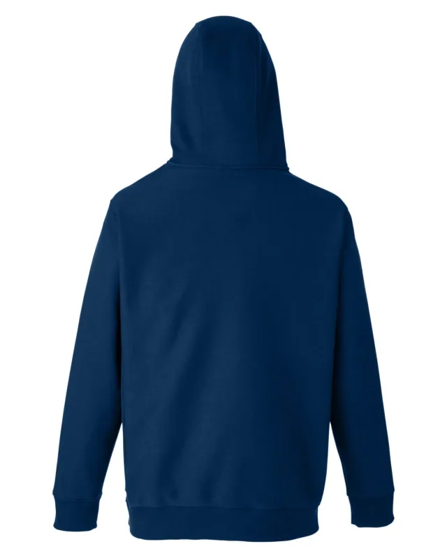 Team 365 Unisex Zone HydroSport  Heavyweight Quarter-Zip Hooded Sweatshirt — view 45