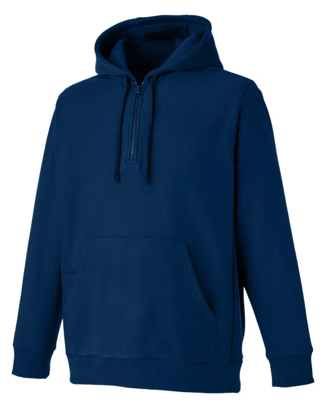 Team 365 Unisex Zone HydroSport  Heavyweight Quarter-Zip Hooded Sweatshirt — view 46