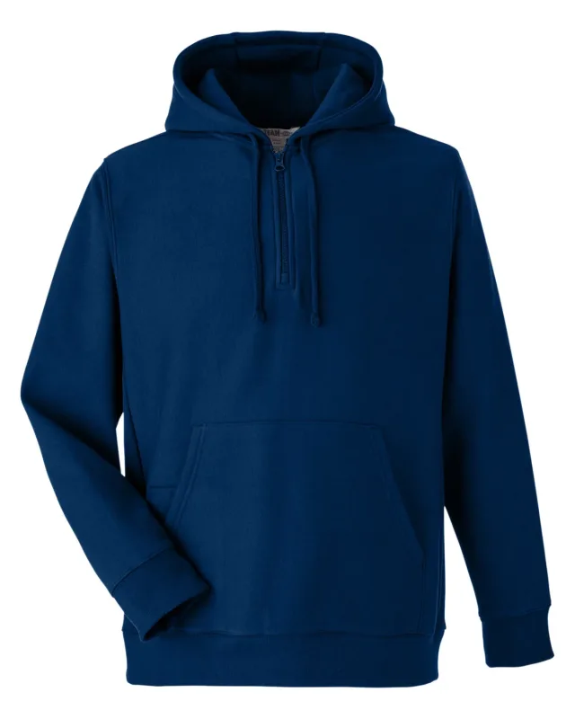Team 365 Unisex Zone HydroSport  Heavyweight Quarter-Zip Hooded Sweatshirt — view 48