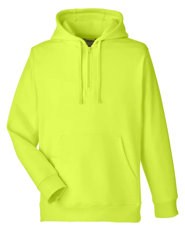 Team 365 Unisex Zone HydroSport  Heavyweight Quarter-Zip Hooded Sweatshirt — view 8