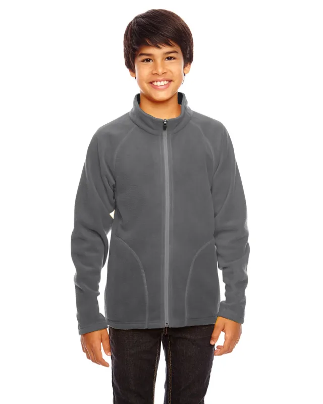 Team 365 Youth Campus Microfleece Jacket — view 10