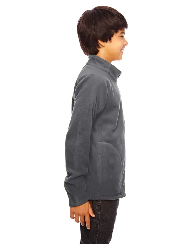 Team 365 Youth Campus Microfleece Jacket — view 12