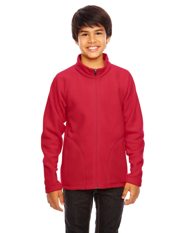 Team 365 Youth Campus Microfleece Jacket — view 34