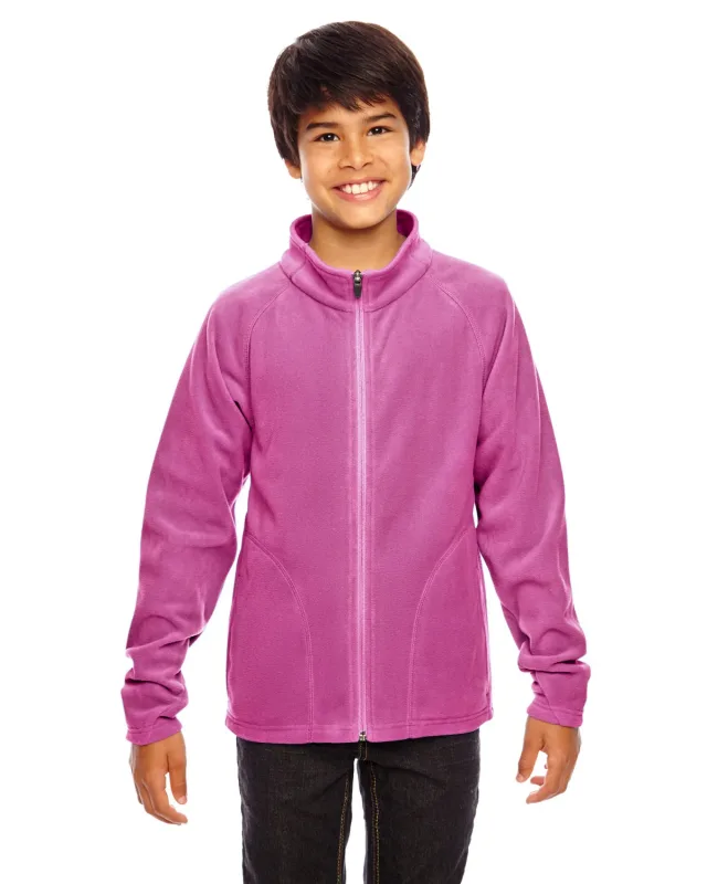 Team 365 Youth Campus Microfleece Jacket — view 4