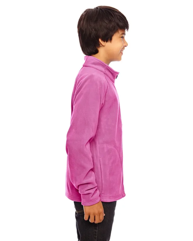 Team 365 Youth Campus Microfleece Jacket — view 6