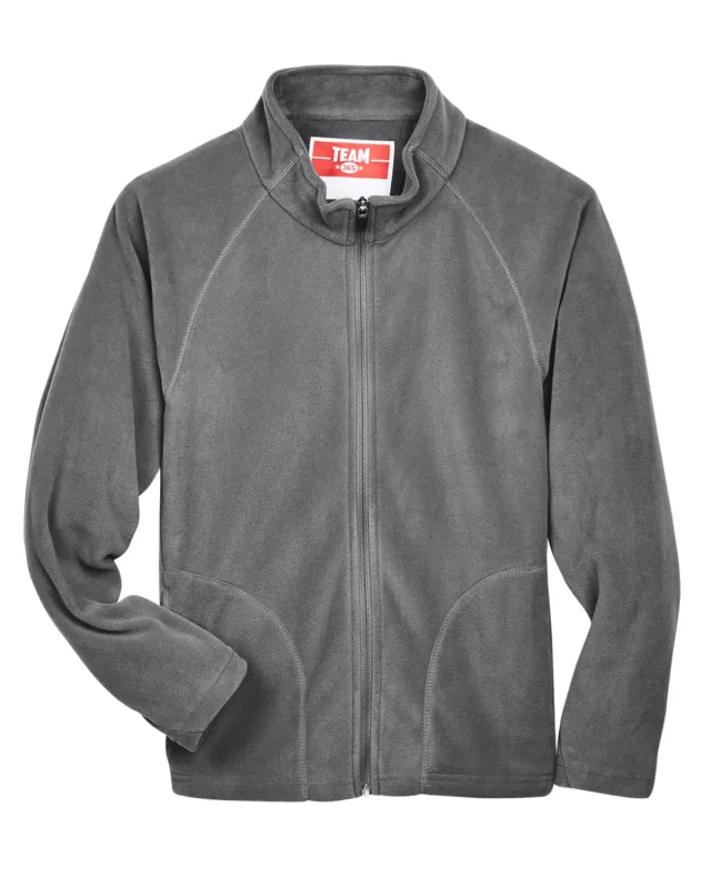 Team 365 Youth Campus Microfleece Jacket — view 9