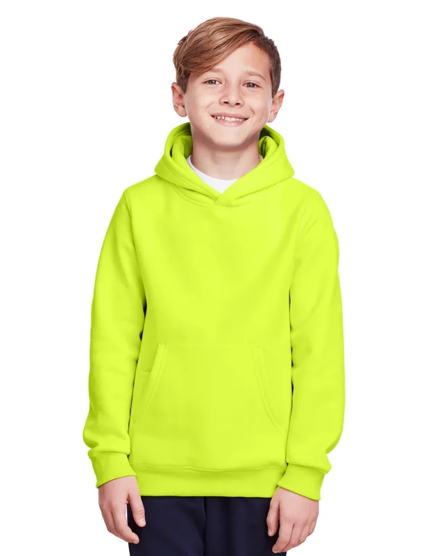 Team 365 Youth Zone HydroSport Heavyweight Pullover Hooded Sweatshirt — view 4
