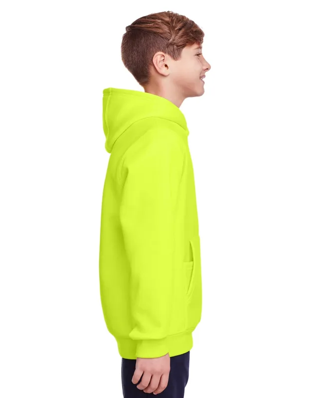 Team 365 Youth Zone HydroSport Heavyweight Pullover Hooded Sweatshirt — view 6