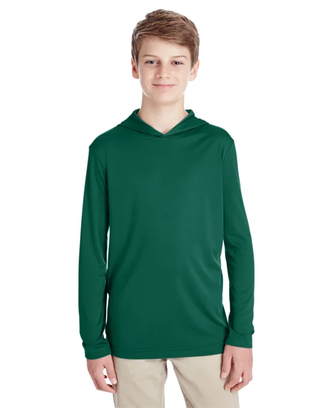 Team 365 Youth Zone Performance Hooded T-Shirt — view 10