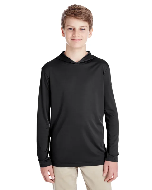 Team 365 Youth Zone Performance Hooded T-Shirt — view 2