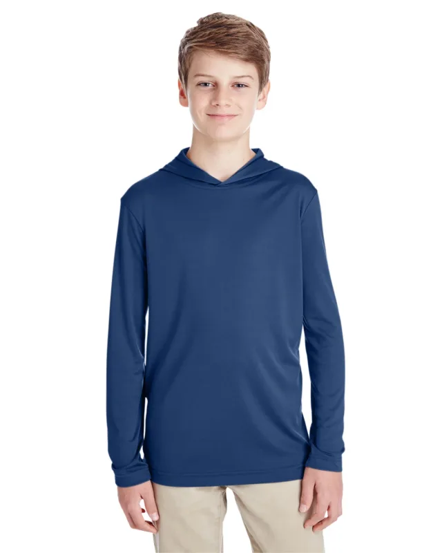 Team 365 Youth Zone Performance Hooded T-Shirt — view 6
