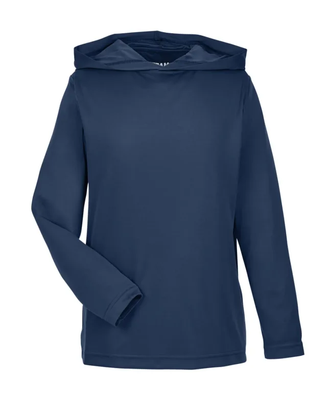 Team 365 Youth Zone Performance Hooded T-Shirt — view 7
