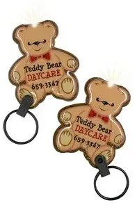 Teddy Bear Color-A-Shape Keyring Light