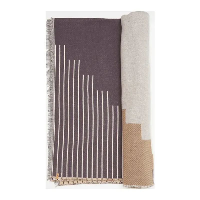 Custom Organic Cotton Peaks Woven Blanket - 86" x 55" — view 3