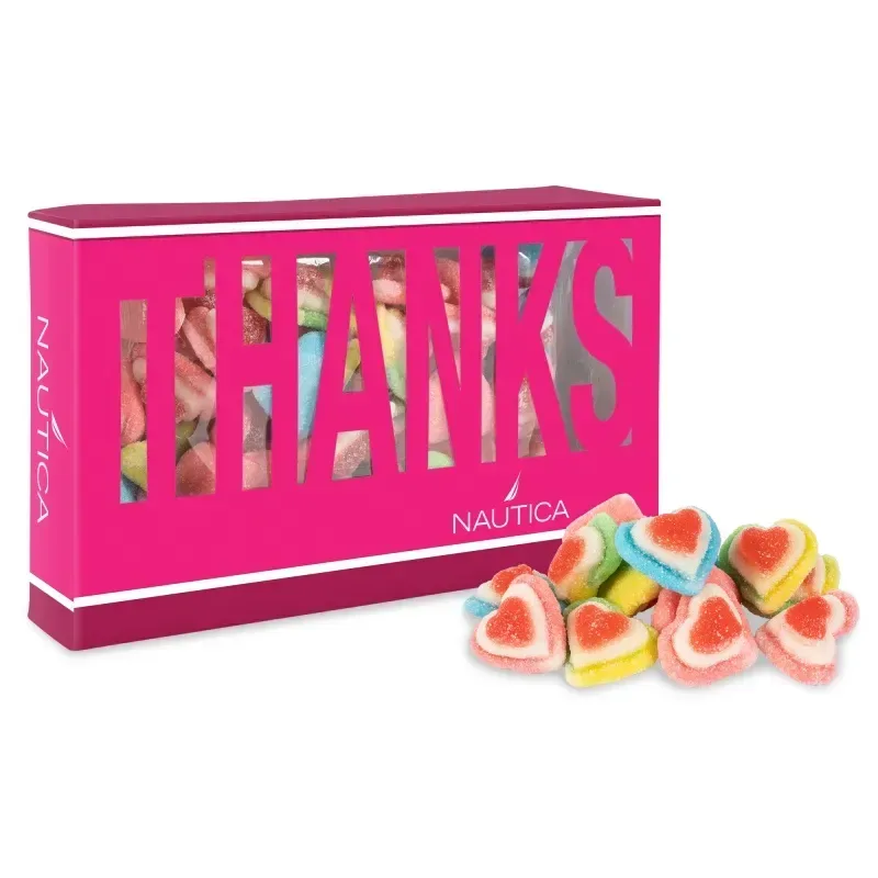 Thanks Die Cut Box with Sour Peachy Hearts — view 16