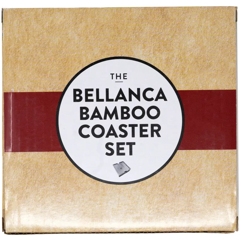 The Bellanca Bamboo Coaster Set — view 2