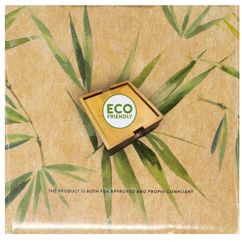 The Bellanca Bamboo Coaster Set — view 3