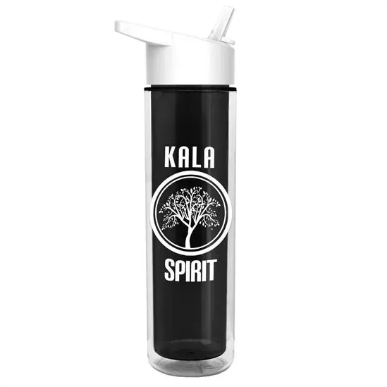 Custom Chiller Insulated Bottle with Flip Straw Lid - 16 oz.