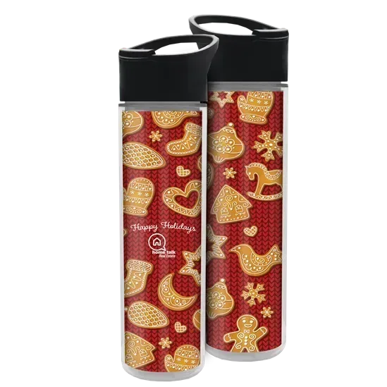 Chiller Insulated Bottle with Pop-Up Lid and Full-Color Paper Insert (16 oz.) — view 3