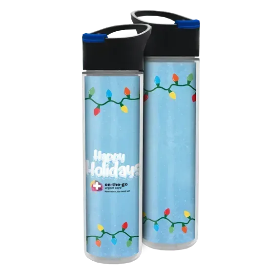 Chiller Insulated Bottle with Pop-Up Lid and Full-Color Paper Insert (16 oz.) — view 5