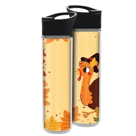 Chiller Insulated Bottle with Pop-Up Lid and Full-Color Paper Insert (16 oz.) — view 8