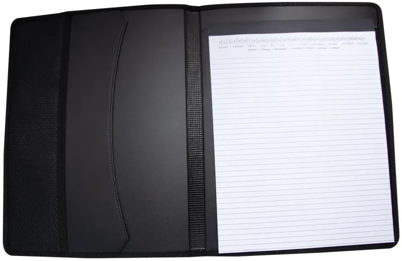 Customized Consultant Leather Portfolios with Mesh Pockets, File Pocket, Memo Pad, and Pen Loop — view 2