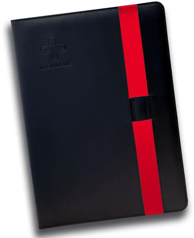 Customized Consultant Leather Portfolios with Mesh Pockets, File Pocket, Memo Pad, and Pen Loop — view 3