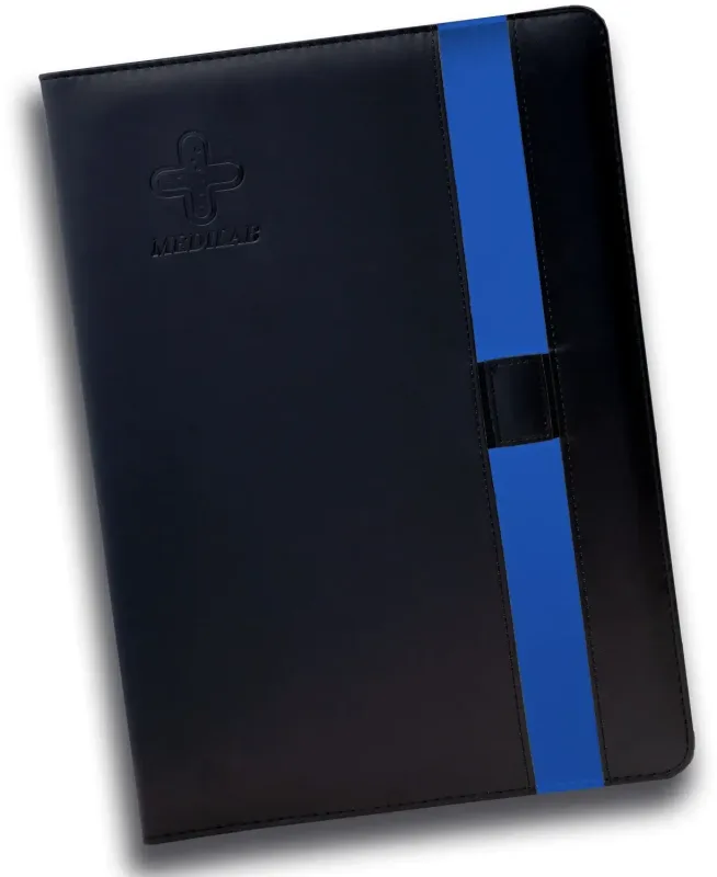 Customized Consultant Leather Portfolios with Mesh Pockets, File Pocket, Memo Pad, and Pen Loop — view 4
