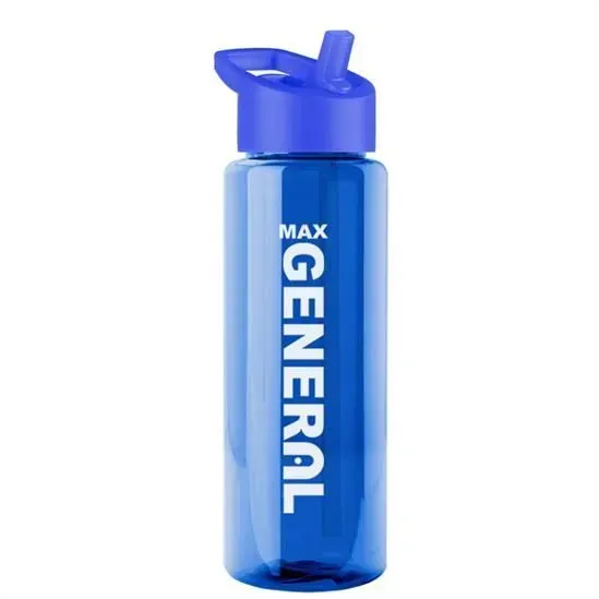 Custom Trans. Flip Straw Sports Bottle - 32 oz