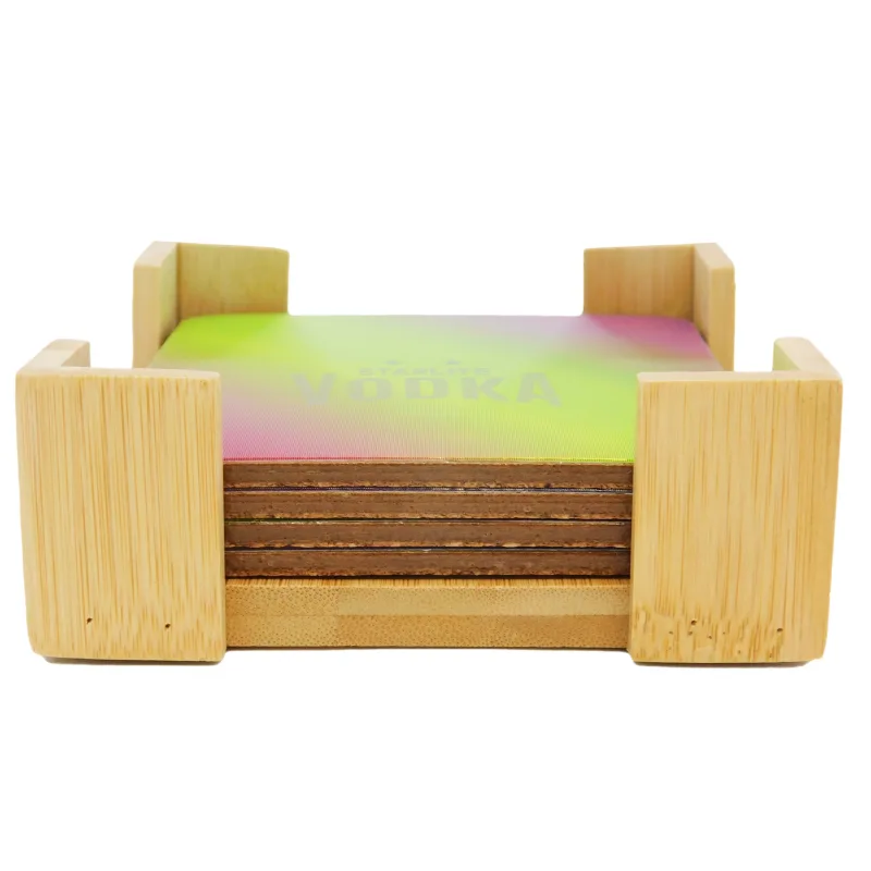 The Illusionist Lenticular Coaster: 4 Pc. Set in Bamboo Stand — view 2
