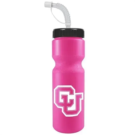 Customized Eco-Grip Bottle - 28 oz. with Straw Lid