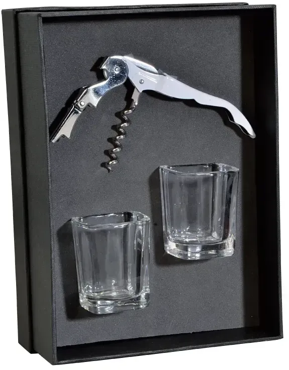 Branded Corkscrew and Shot Glass Gift Set — view 2