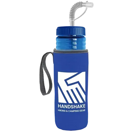 Custom Sportster Set - 24 oz Bottle with Straw Lid and Caddy