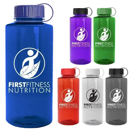 Custom Tritan™ Mountaineer Bottle - 36 oz. with Tethered Lid