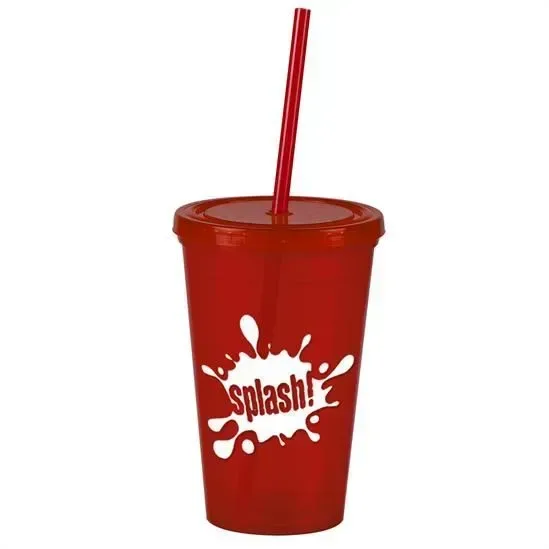 Pioneer Insulated Tumbler with Straw (16 oz.) — view 5
