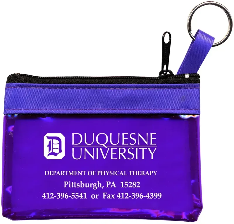 Personalized Rainbow Zip Pouch with Key Ring — view 7