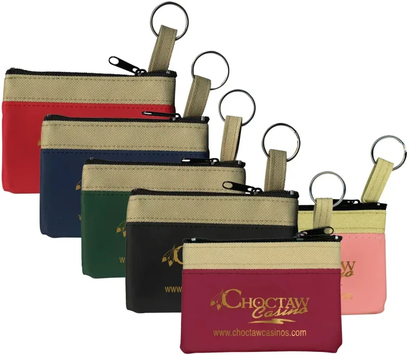 Personalized Safari Zip Pouch with Key Ring — view 6
