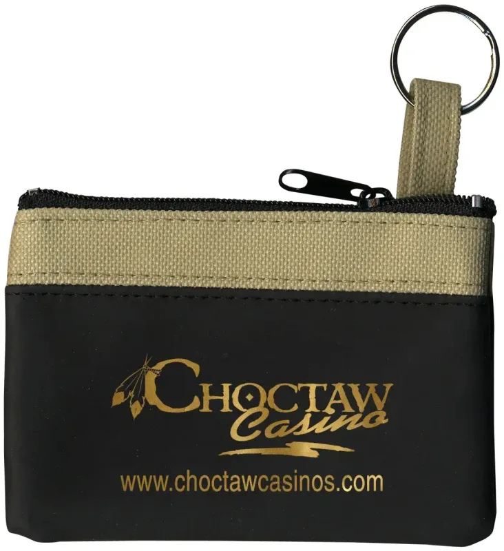 Personalized Safari Zip Pouch with Key Ring — view 7