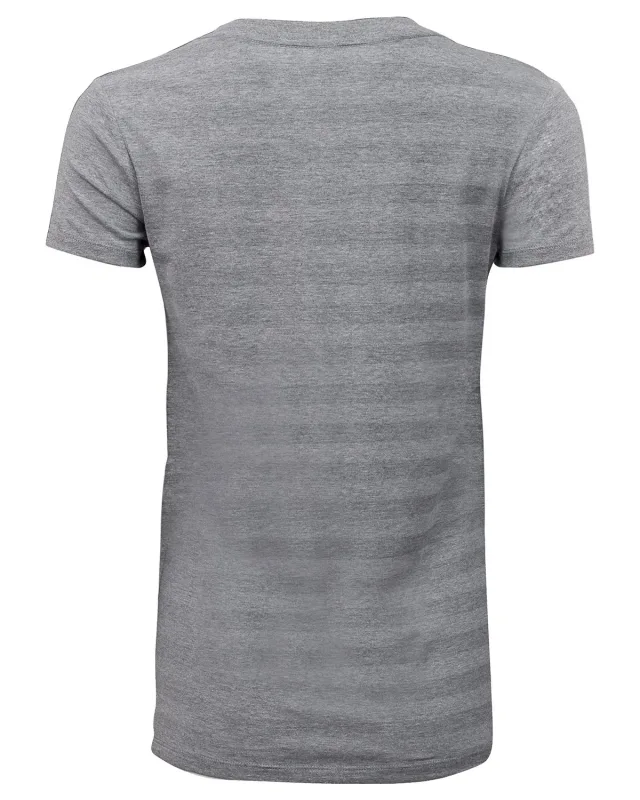 Threadfast Apparel Ladies' Invisible Stripe V-Neck T-Shirt — view 9