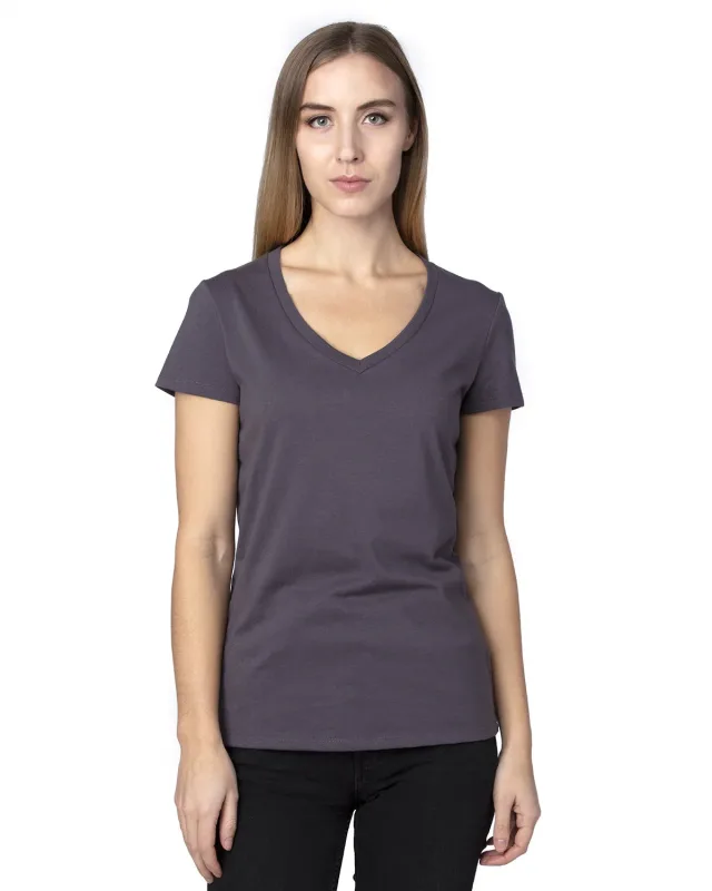 Threadfast Apparel Ladies' Ultimate CVC V-Neck T-Shirt — view 11