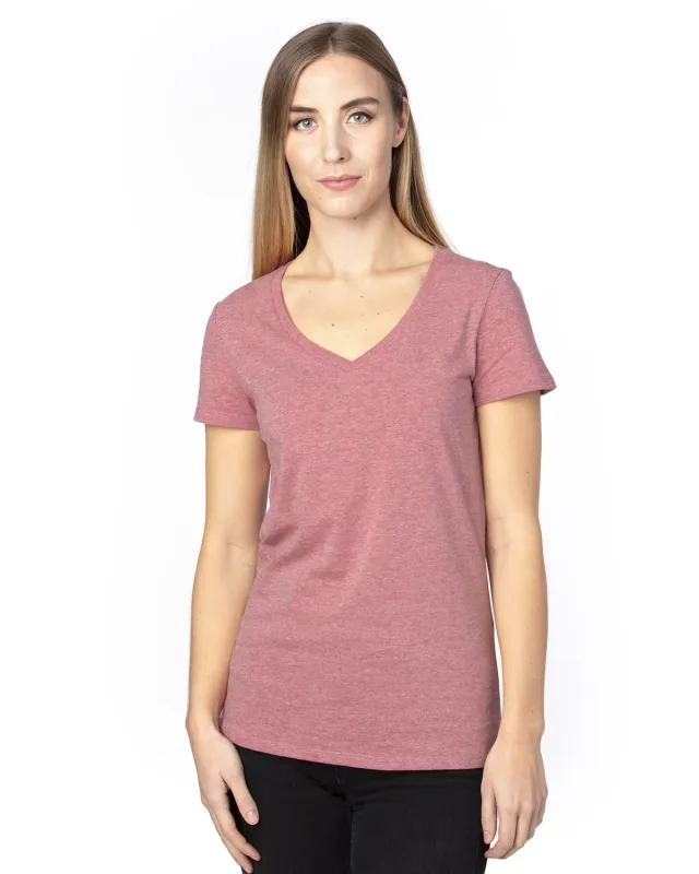 Threadfast Apparel Ladies' Ultimate CVC V-Neck T-Shirt — view 16