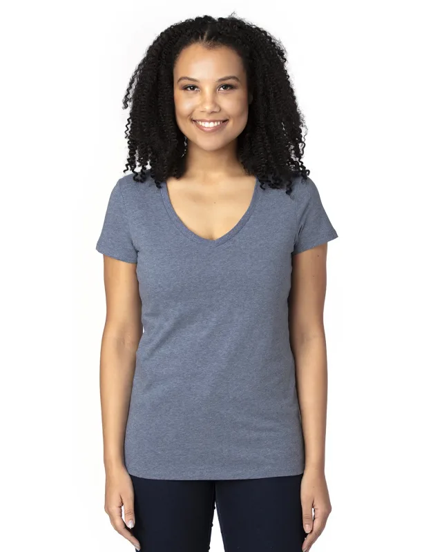 Threadfast Apparel Ladies' Ultimate CVC V-Neck T-Shirt — view 19
