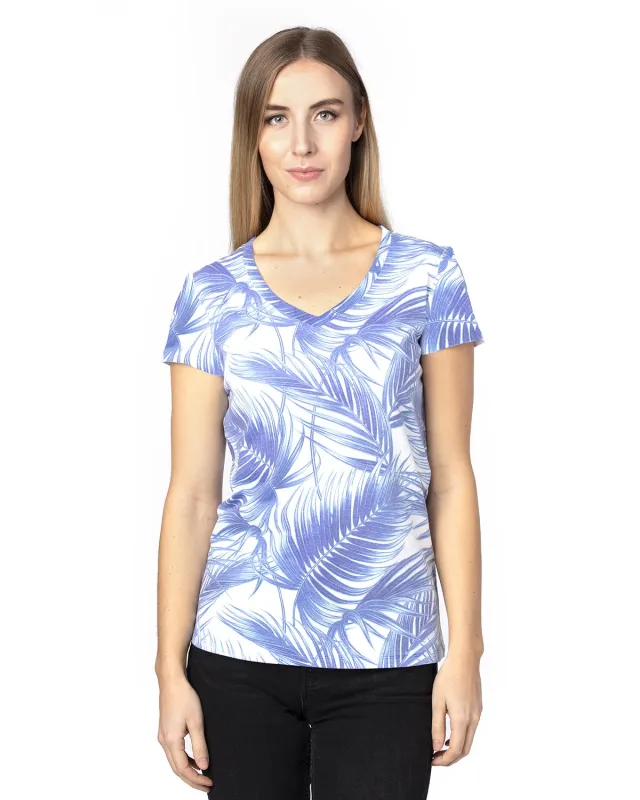 Threadfast Apparel Ladies' Ultimate CVC V-Neck T-Shirt — view 24