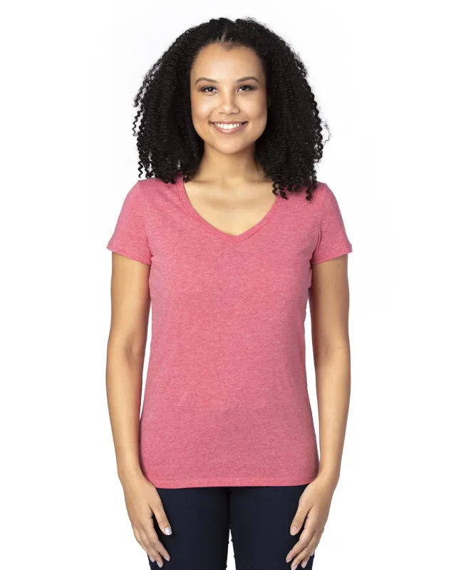 Threadfast Apparel Ladies' Ultimate CVC V-Neck T-Shirt — view 27