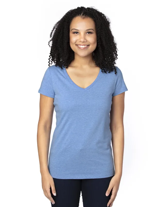 Threadfast Apparel Ladies' Ultimate CVC V-Neck T-Shirt — view 39