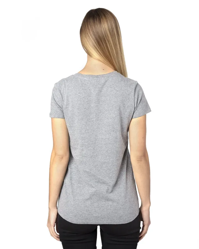Threadfast Apparel Ladies' Ultimate CVC V-Neck T-Shirt — view 4