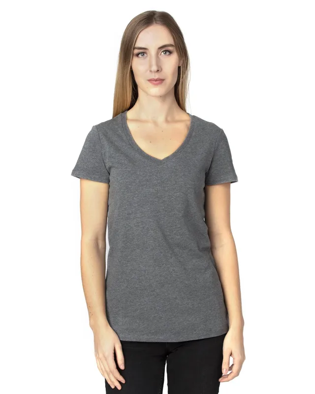 Threadfast Apparel Ladies' Ultimate CVC V-Neck T-Shirt — view 48