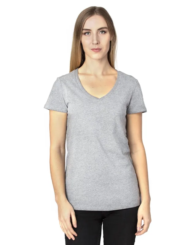 Threadfast Apparel Ladies' Ultimate CVC V-Neck T-Shirt — view 5